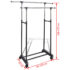 vidaXL Adjustable Clothes Rack with 2 Hanging Rails 2 pcs - Image 7