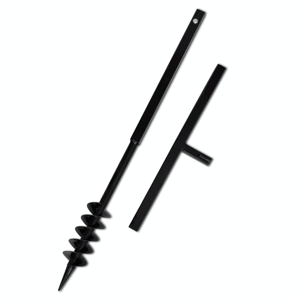 8718475879206_a_en_hd_1 Ground Drill with Handle Auger Bit 80 mm Double Spirals Steel Black - Image 1