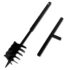 vidaXL Ground Drill with Handle Auger Bit 180mm 3 Spirals Steel Black - Image 3