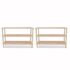 vidaXL 3-Tier Shoe Racks 2 pcs Solid Fir Wood