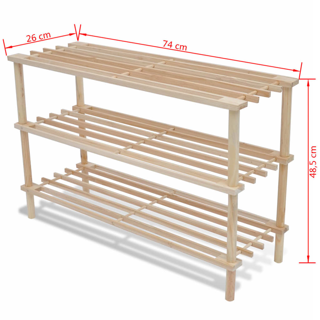 8718475879282_g_en_hd_4 vidaXL 3-Tier Shoe Racks 2 pcs Solid Fir Wood - Image 5