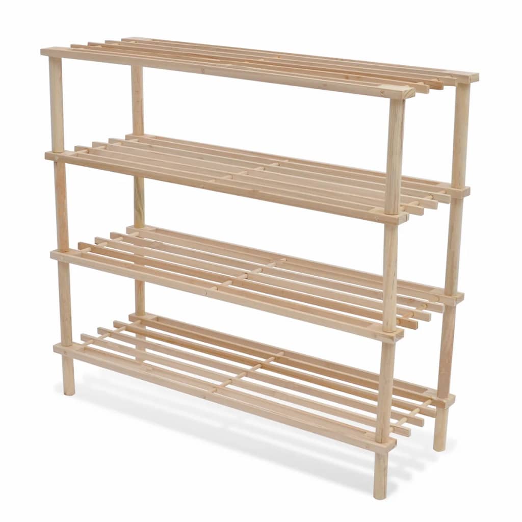 8718475879299_g_en_hd_1 vidaXL 4-Tier Shoe Racks 2 pcs Solid Fir Wood - Image 2