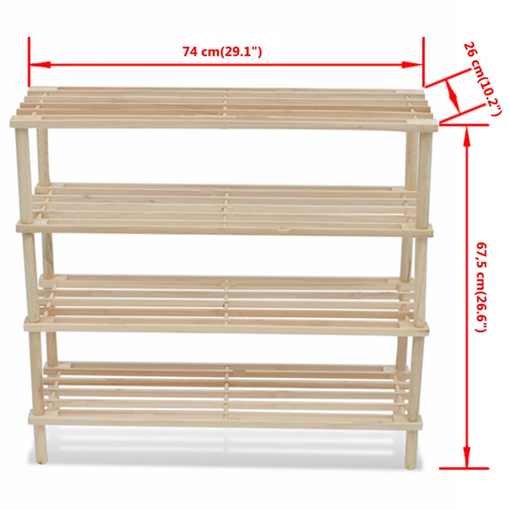 8718475879299_g_en_hd_4 vidaXL 4-Tier Shoe Racks 2 pcs Solid Fir Wood - Image 5
