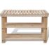 vidaXL 2-in-1 Shoe Rack with Bench Top Solid Fir Wood - Image 2