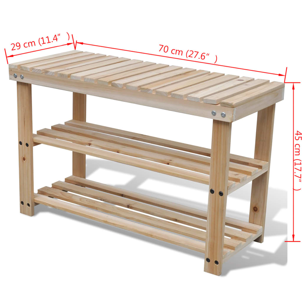 8718475879305_g_en_hd_2 vidaXL 2-in-1 Shoe Rack with Bench Top Solid Fir Wood - Image 3