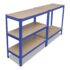 vidaXL 5-Layer Storage Shelf Blue Steel&Engineered Wood - Image 5