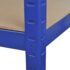 vidaXL 5-Layer Storage Shelf Blue Steel&Engineered Wood - Image 7