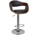 vidaXL Bar Stool Bent Wood and Faux Leather