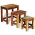 vidaXL Nesting Table Set 3 Pieces Vintage Reclaimed Wood - Image 7