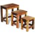 vidaXL Nesting Table Set 3 Pieces Vintage Reclaimed Wood - Image 8