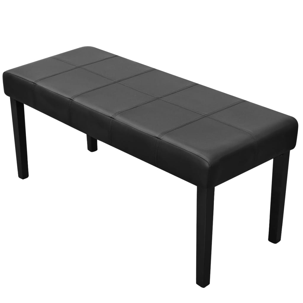 8718475881704_a_en_hd_1 Black High Quality Artificial Leather Bench - Image 1