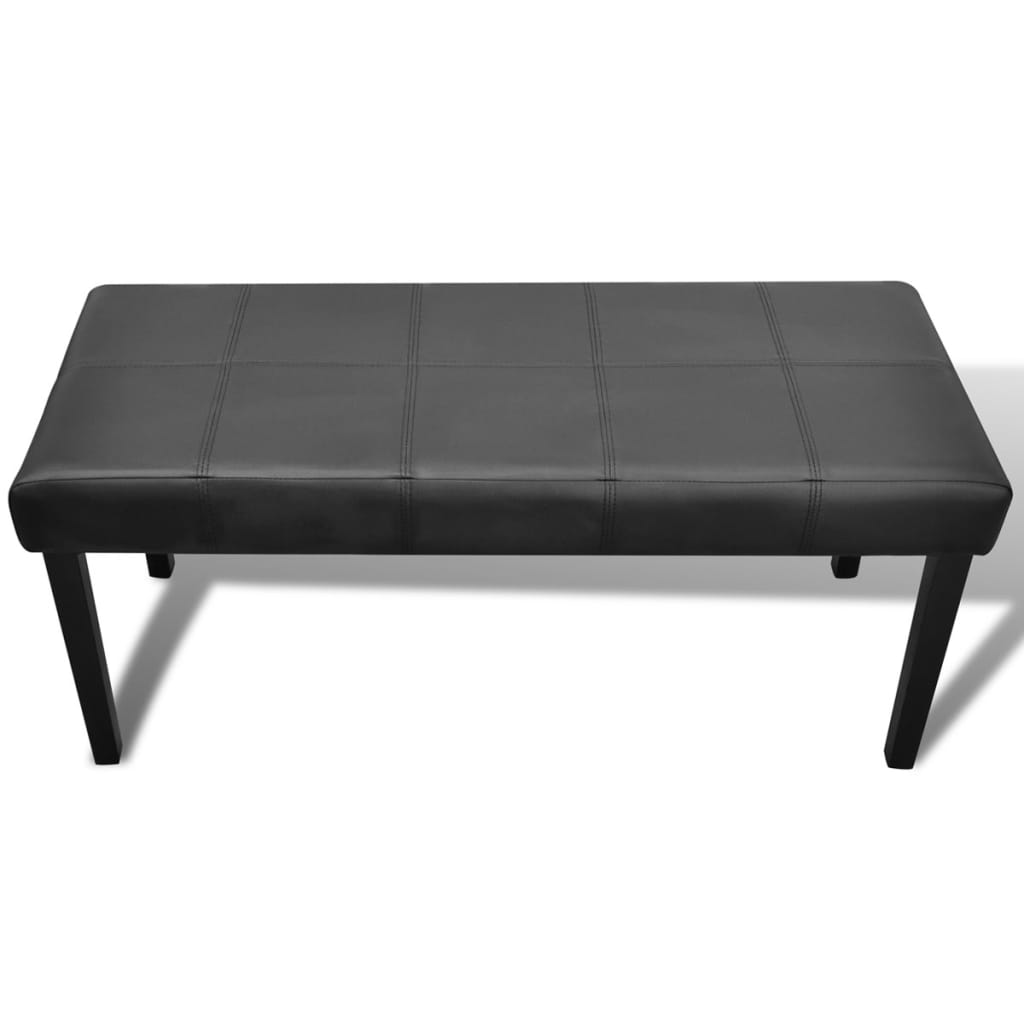 8718475881704_g_en_hd_1 Black High Quality Artificial Leather Bench - Image 2