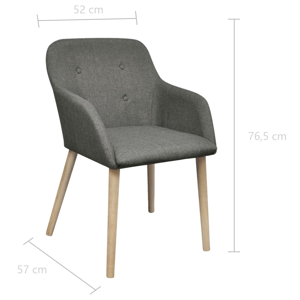 8718475882435_g_en_hd_5 vidaXL Dining Chairs 2 pcs Light Grey Fabric and Solid Oak Wood - Image 6