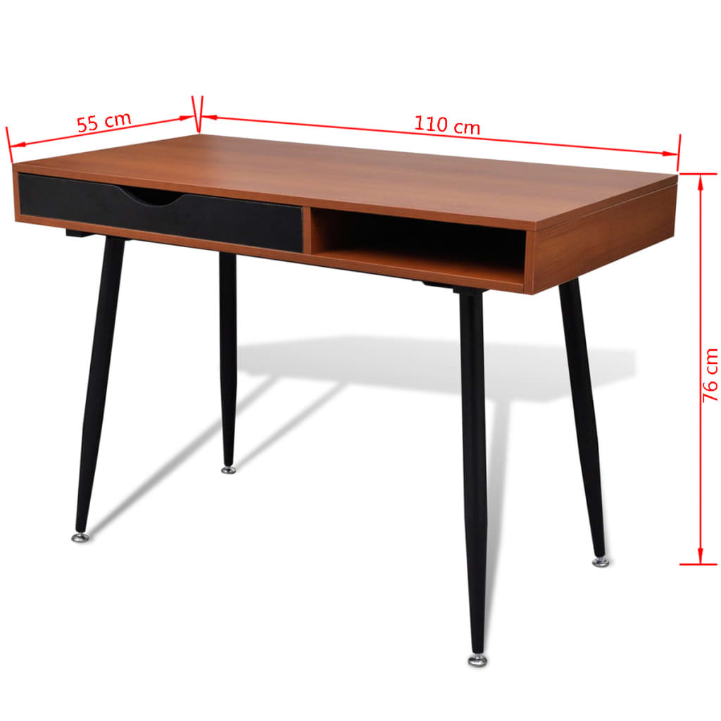 8718475882572_g_en_hd_6 Brown Workstation Computer Desk Laptop Table - Image 8
