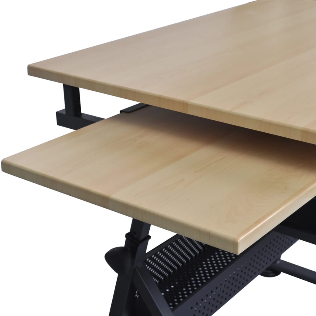 8718475882589_g_en_hd_5 vidaXL Two Drawers Tiltable Tabletop Drawing Table with Stool - Image 6