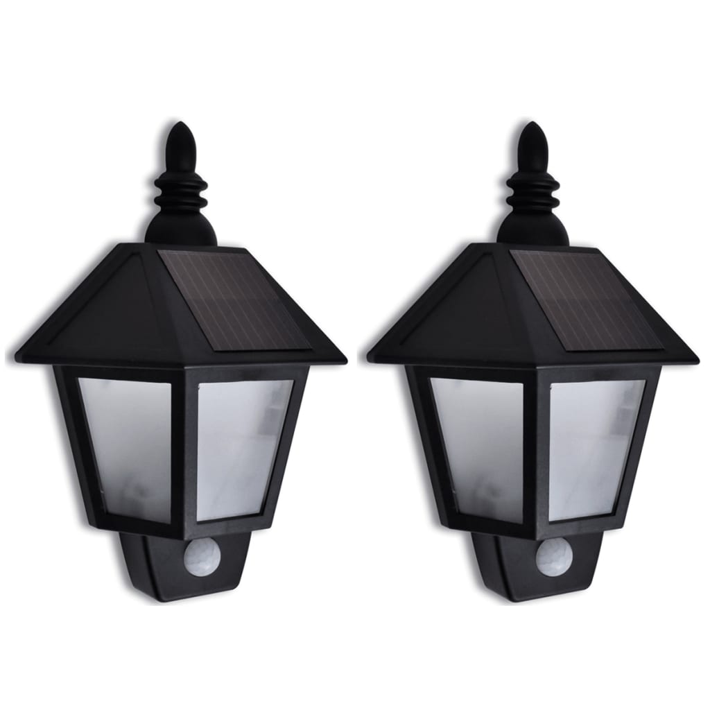 8718475885306_a_en_hd_1 vidaXL Solar Wall Lamp with Motion Sensor 2 pcs - Image 1