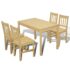 Wooden Dining Table with 4 Chairs Natural - Image 6