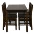 Wooden Dining Table with 4 Chairs Brown - Image 5