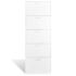 White Wooden Shoe Cabinet with 5 Compartments - Image 4
