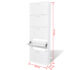 White Wooden Shoe Cabinet with 5 Compartments - Image 7