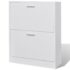 vidaXL Shoe Cabinet with 2 Compartments Wooden White - Image 2