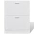 vidaXL Shoe Cabinet with 2 Compartments Wooden White - Image 4