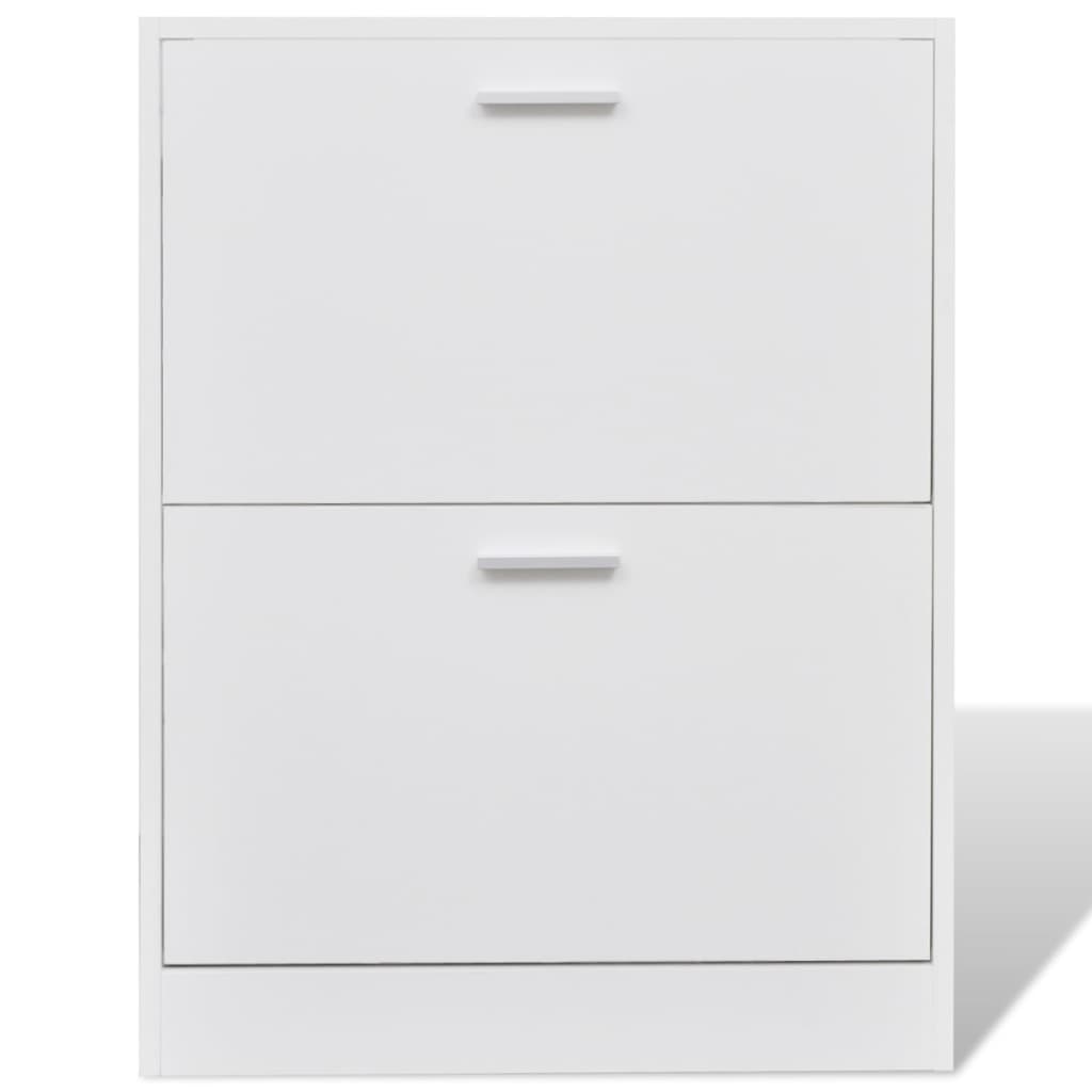 8718475885573_g_en_hd_2 vidaXL Shoe Cabinet with 2 Compartments Wooden White - Image 4