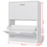 vidaXL Shoe Cabinet with 2 Compartments Wooden White - Image 7