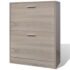 Oak Look Wooden Shoe Cabinet with 2 Compartments - Image 2
