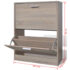 Oak Look Wooden Shoe Cabinet with 2 Compartments - Image 7