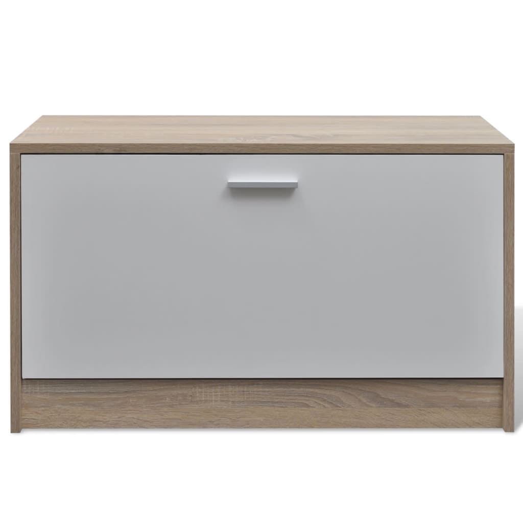 8718475885610_g_en_hd_3 Oak and White 3-in-1 Wooden Shoe Cabinet Set - Image 5