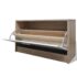 Oak and White 3-in-1 Wooden Shoe Cabinet Set - Image 7