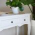 vidaXL Dressing Console Table with Three Drawers White - Image 4