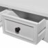 vidaXL Dressing Console Table with Three Drawers White - Image 8