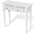 vidaXL Dressing Console Table with Two Drawers White - Image 2