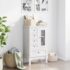 vidaXL Cabinet with 5 Drawers 2 Shelves White - Image 4