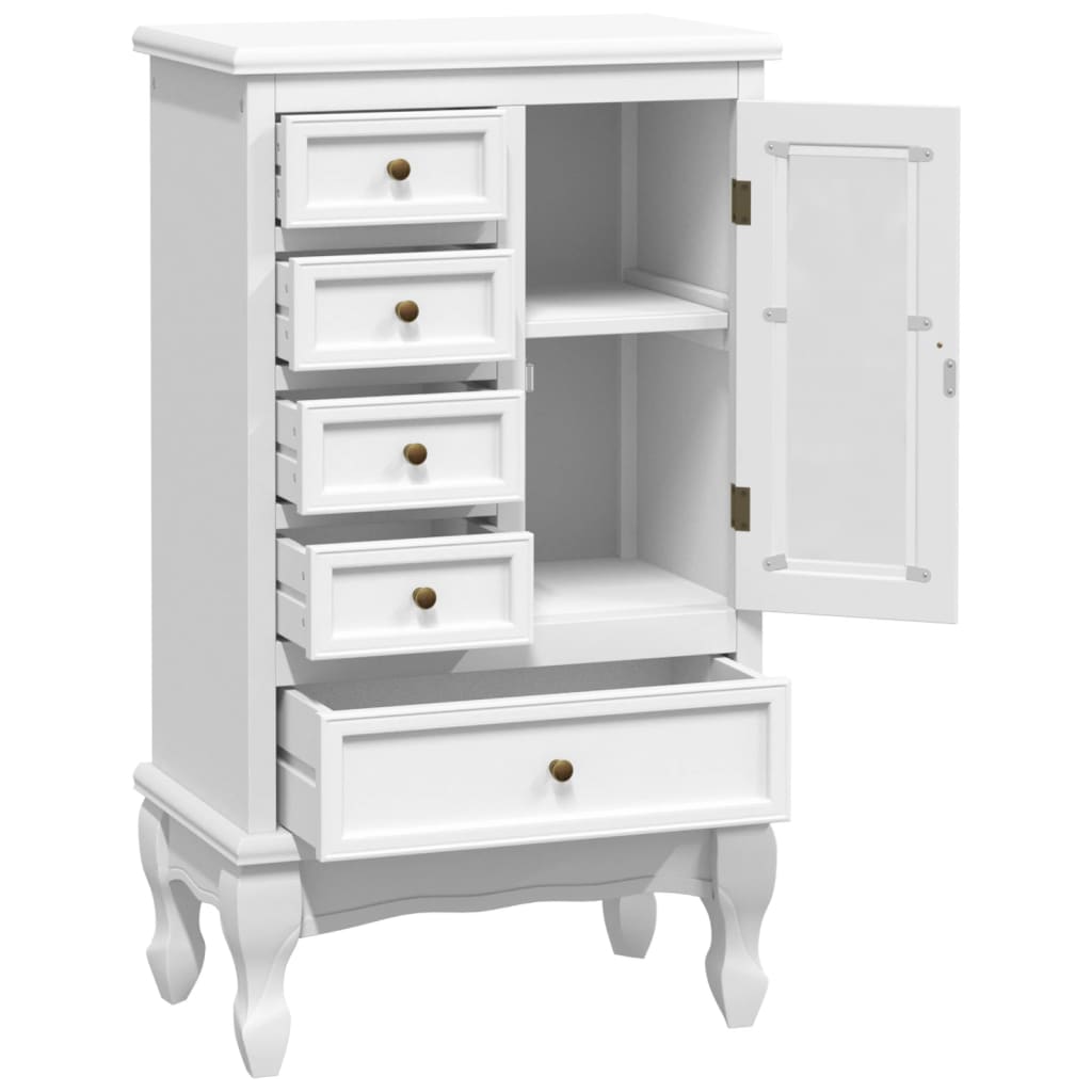 8718475885917_g_en_hd_3 vidaXL Cabinet with 5 Drawers 2 Shelves White - Image 6