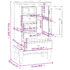 vidaXL Cabinet with 5 Drawers 2 Shelves White - Image 10