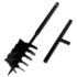 Ground Drill with Handle 200 mm with Extension Tube 9 m Steel - Image 3