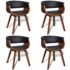 vidaXL Dining Chairs 4 pcs Bent Wood and Faux Leather - Image 2