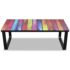 vidaXL Coffee Table with Rainbow Printing Glass Top - Image 2