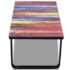 vidaXL Coffee Table with Rainbow Printing Glass Top - Image 4