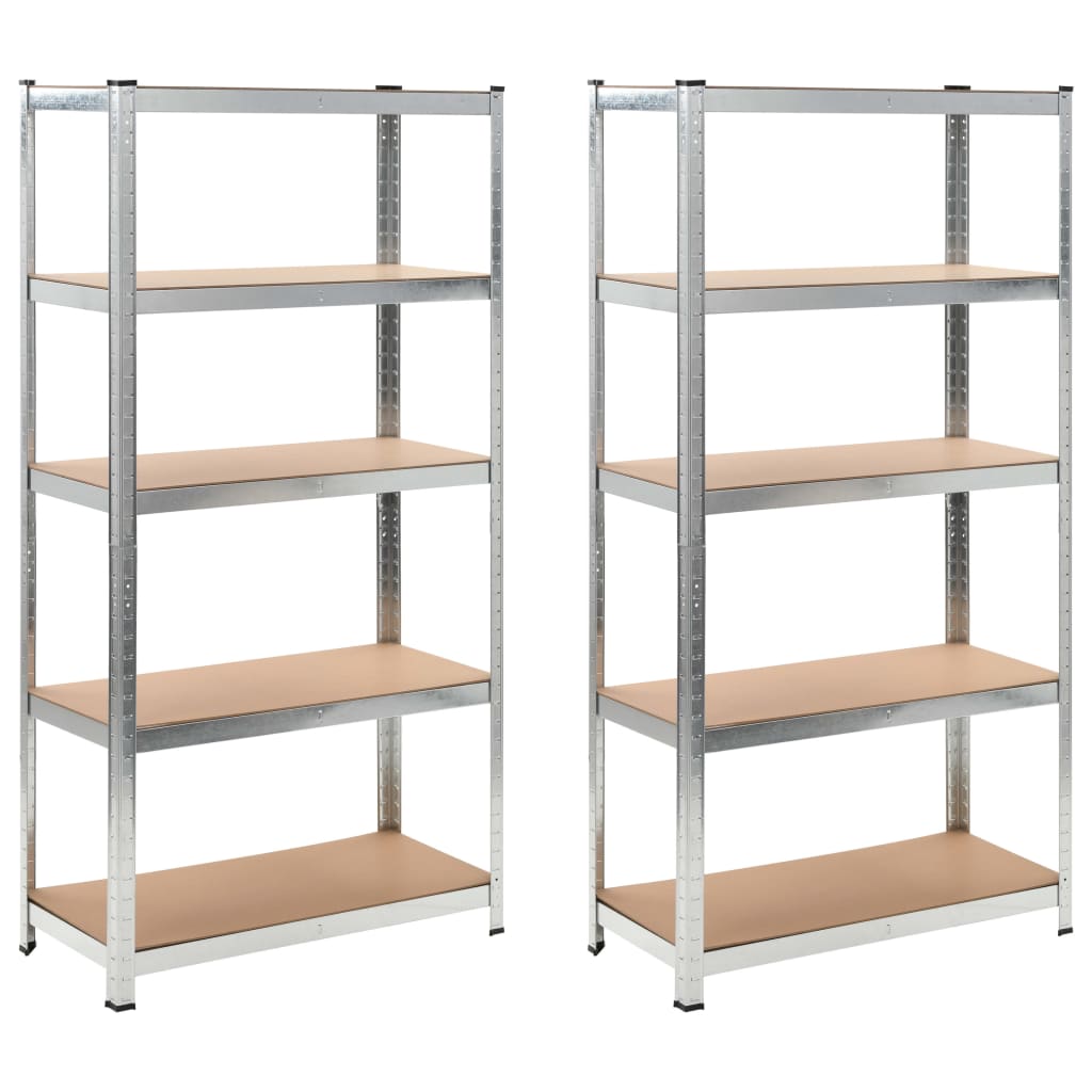 8718475890973_a_en_hd_1 vidaXL Storage Shelf Silver 2 pcs - Image 1