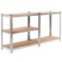 vidaXL Storage Shelf Silver 2 pcs - Image 2