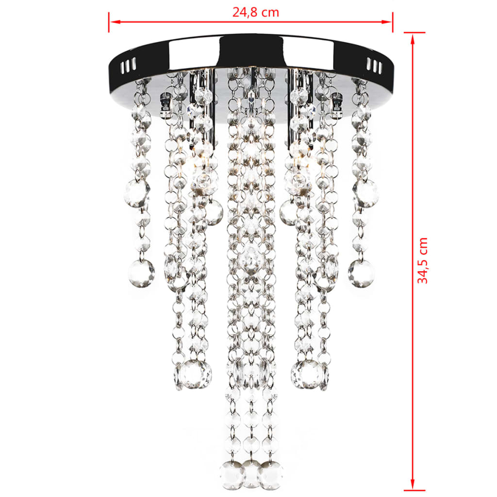 8718475891383_g_en_hd_3 White Metal Ceiling Lamp with Crystal Beads - Image 5