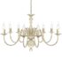 vidaXL Antique White Metal Chandelier 8 x E14 Bulbs - Image 3