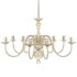 vidaXL Antique White Metal Chandelier 8 x E14 Bulbs - Image 4