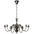 vidaXL Antique Black Metal Chandelier 8 x E14 Bulbs - Image 2