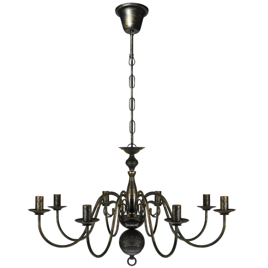 8718475891406_a_en_hd_1 vidaXL Antique Black Metal Chandelier 8 x E14 Bulbs - Image 2