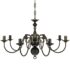 vidaXL Antique Black Metal Chandelier 8 x E14 Bulbs - Image 3